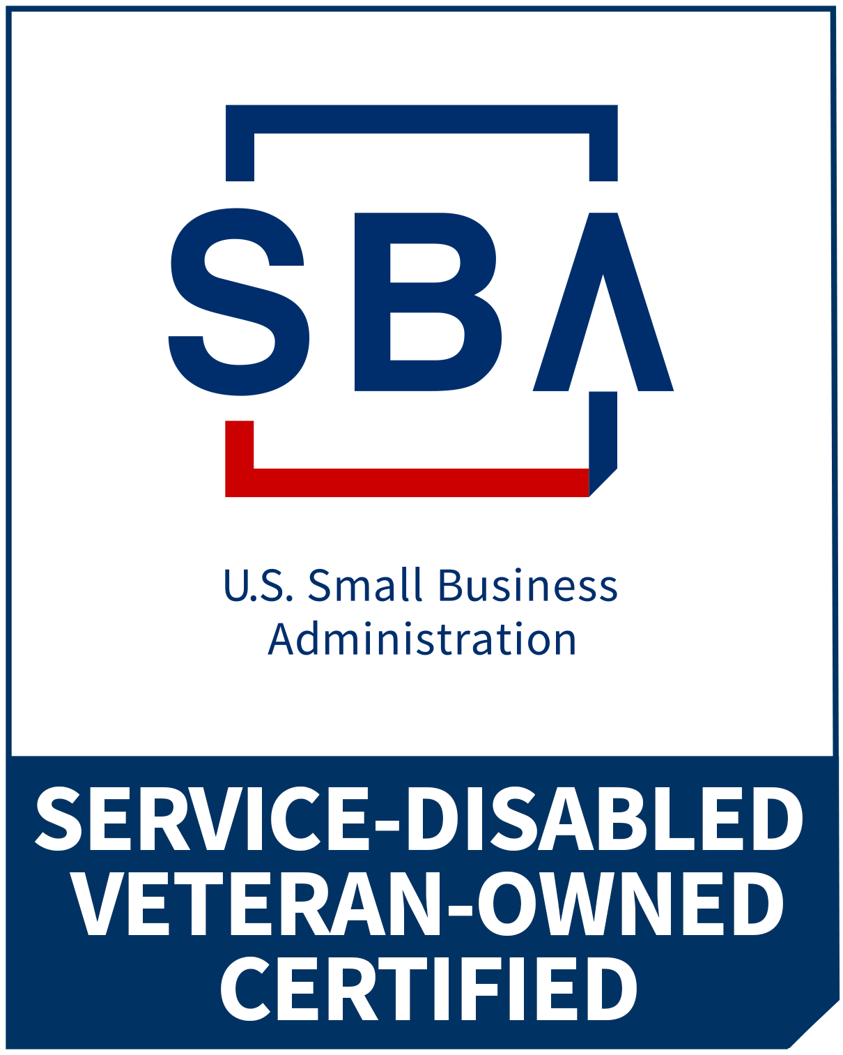 SBA Service-Disabled Veteran-Owned Certified Small Business.